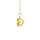 Side profile, yellow gold canary yellow pendant, four prong gallery.