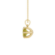 Side profile, yellow gold canary yellow pendant, six prong gallery.