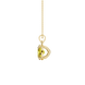 Side profile, yellow gold canary yellow pendant, classic basket gallery.