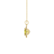 Side profile, yellow gold canary yellow pendant, french pavé halo gallery.