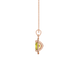 Side profile, rose gold canary yellow pendant, french pavé halo gallery.