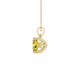 Side profile, yellow gold canary yellow pendant, lotus basket gallery.