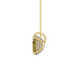 Side profile, yellow gold canary yellow pendant, pavé basket gallery.