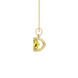 Side profile, yellow gold canary yellow pendant, surprise diamond gallery.