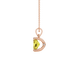 Side profile, rose gold canary yellow pendant, surprise diamond gallery.