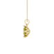 Side profile, yellow gold canary yellow pendant, tulip basket gallery.