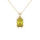 Oval cut canary yellow gemstone pendant, yellow gold vintage basket setting.
