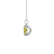 Side profile, white gold canary yellow pendant, vintage basket gallery.