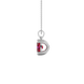 Side profile, white gold raspberry red pendant, vintage basket gallery.
