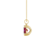 Side profile, yellow gold raspberry red pendant, vintage basket gallery.