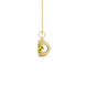 Side profile, yellow gold canary yellow pendant, vintage basket gallery.