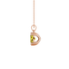 Side profile, rose gold canary yellow pendant, vintage basket gallery.