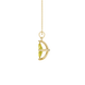 Side profile, yellow gold canary yellow pendant, surprise diamond gallery.