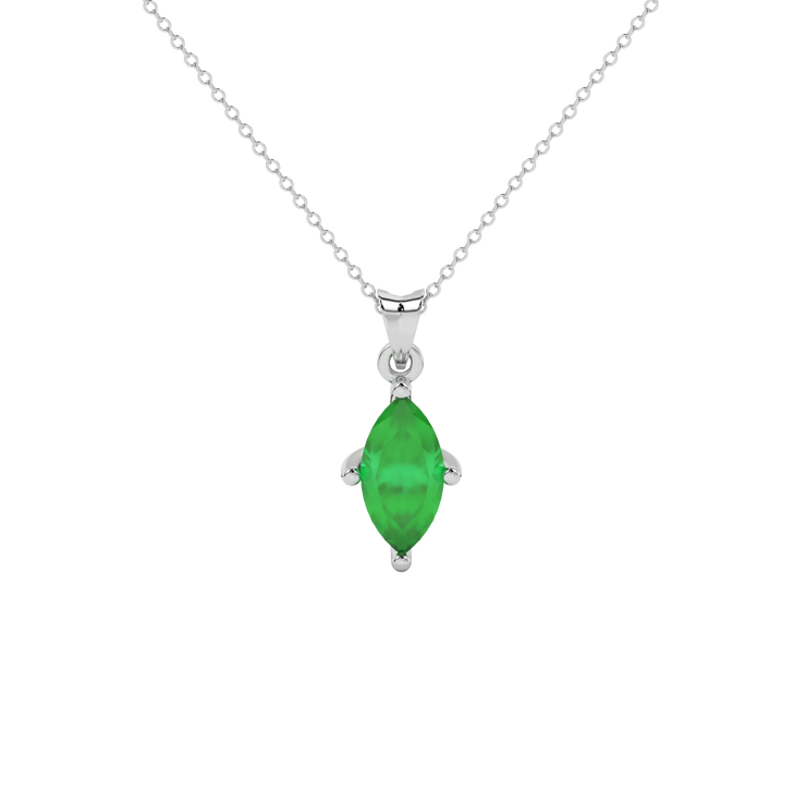 Marquise Cut Surprise Diamond Gemstone Pendant
