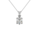 Asscher cut colored gemstone pendant in gold with secure six-prong solitaire setting