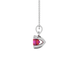 Asscher cut colored gemstone pendant in gold with secure six-prong solitaire setting