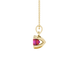 Asscher cut colored gemstone pendant in gold with secure six-prong solitaire setting