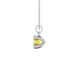 Asscher cut colored gemstone pendant in gold with secure six-prong solitaire setting