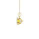 Asscher cut colored gemstone pendant in gold with secure six-prong solitaire setting