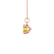 Asscher cut colored gemstone pendant in gold with secure six-prong solitaire setting