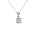 Asscher cut colored gemstone pendant in gold with secure six-prong solitaire setting