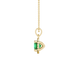 Asscher cut halo gemstone pendant in gold featuring a 5.00 MM center gemstone surrounded by a sparkling diamond halo