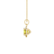 Asscher cut halo gemstone pendant in gold featuring a 5.00 MM center gemstone surrounded by a sparkling diamond halo