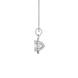 Asscher cut halo gemstone pendant in gold featuring a 5.00 MM center gemstone surrounded by a sparkling diamond halo