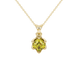 Asscher cut crown solitaire pendant in gold featuring a 5.00 MM gemstone secured in an elegant six-prong crown setting