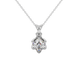 Asscher cut crown solitaire pendant in gold featuring a 5.00 MM gemstone secured in an elegant six-prong crown setting