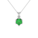 Asscher cut crown solitaire pendant in gold featuring a 5.00 MM gemstone secured in an elegant six-prong crown setting