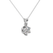 Asscher cut crown solitaire pendant in gold featuring a 5.00 MM gemstone secured in an elegant six-prong crown setting
