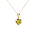 Asscher cut crown solitaire pendant in gold featuring a 5.00 MM gemstone secured in an elegant six-prong crown setting