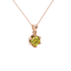 Asscher cut crown solitaire pendant in gold featuring a 5.00 MM gemstone secured in an elegant six-prong crown setting