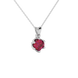 Asscher cut crown solitaire pendant in gold featuring a 5.00 MM gemstone secured in an elegant six-prong crown setting