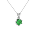 Asscher cut crown solitaire pendant in gold featuring a 5.00 MM gemstone secured in an elegant six-prong crown setting