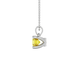 Yellow Asscher cut solitaire pendant in gold featuring a 5.00 MM gemstone in a four-prong basket setting