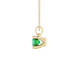 Green Asscher cut solitaire pendant in gold featuring a 5.00 MM gemstone in a four-prong basket setting