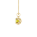 Yellow Asscher cut solitaire pendant in gold featuring a 5.00 MM gemstone in a floral-inspired four-prong petal setting