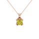 Yellow Asscher cut gemstone pendant in gold featuring a crown-inspired eight-prong solitaire setting