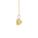 Yellow Asscher cut gemstone pendant in gold featuring a crown-inspired eight-prong solitaire setting