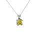 Yellow Asscher cut gemstone pendant in gold featuring a crown-inspired eight-prong solitaire setting