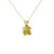 Yellow Asscher cut gemstone pendant in gold featuring a crown-inspired eight-prong solitaire setting
