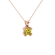 Yellow Asscher cut gemstone pendant in gold featuring a crown-inspired eight-prong solitaire setting