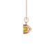 Yellow cushion cut gemstone solitaire pendant in gold featuring a refined six-prong basket setting
