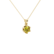 Yellow cushion cut floral solitaire pendant in rose gold with six prong flower setting