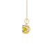 Yellow cushion cut solitaire pendant with tulip basket setting in rose gold