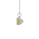 Yellow cushion cut gemstone pendant in floral crown gold setting