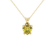 Canary Yellow Heart Cut Gemstone Solitaire Pendant in Rose Gold