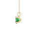 Emerald Green Heart Cut Gemstone Solitaire Pendant in Yellow Gold